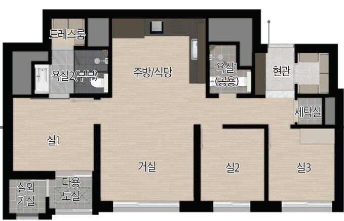84B 타입 평면